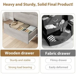 47.2" Freestanding Vertical Dresser Cabinet With 6 Drawer And Storage, Wooden Closet Storage Chest For Living Room, Hallway, Entryway, Bedroom -Nexera Furniture Store GUEST 00032805 f532 43da 8fbc 8c8fa3874e10