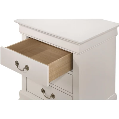 Passion Furniture Louis Philippe 3-Drawer Nightstand (29 In. H X 16 In. W X 21 In. D) 4 Passion Furniture Louis Philippe 3-Drawer Nightstand (29 In. H X 16 In. W X 21 In. D) - Image 2