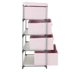 Juvale Fabric Drawer Dresser Storage Organizer Chest Tower With 4 Clothes Drawers Bins For Bedroom, Nursery, Closet, Pink 16.5x13 In -Nexera Furniture Store GUEST 00aaf223 4c74 4cb6 a670 8b99199c06ad