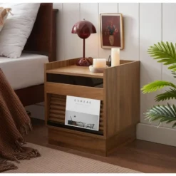 Sapphtopaz Modern Nightstand With Charging Station&LED Large Storage End Table With Drawers&Groove Design Night Stand For Bedroom,Living Room -Nexera Furniture Store GUEST 00e72501 98dd 479d 957b 4325d17768cb