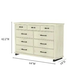 Festivo 3pc Contemporary 9 Drawer Dresser And 3 Drawer Nightstand Set Saw Cut Off-White: MDF, Metal Legs, Anti-Tip -Nexera Furniture Store GUEST 00ffc9fe fe93 4f55 9d37 64195c214ae0