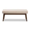 Elia Mid Century Modern Walnut Wood Fabric Button Tufted Bench - Baxton Studio -Nexera Furniture Store GUEST 0162ca81 1643 4008 9dde 1852682a82be