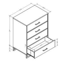 Mixed Material 4 Drawer Dresser - Room Essentials™ -Nexera Furniture Store GUEST 0183eaab ffa6 4b7e b8e1 e252b8eb2e08
