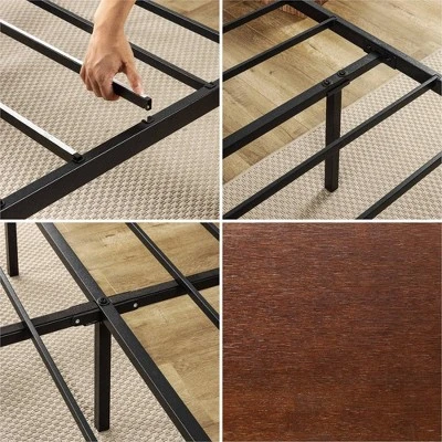 Tucker Bamboo And Metal Platform Bed Frame With Headboard And Footboard Brown - Zinus 5 Tucker Bamboo And Metal Platform Bed Frame With Headboard And Footboard Brown - Zinus - Image 3