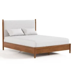 HOMES: Inside + Out 3pc King Riverstone Mid-Century Modern Boucle Bedroom Set With 2 Nightstands Walnut -Nexera Furniture Store GUEST 03f12039 2a0e 4de6 8679 a29e443be79a