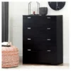 Reevo 4 Drawer Vertical Dresser Black Onyx - South Shore -Nexera Furniture Store GUEST 04697caa 83f4 489e 83a8 2542f2d20738