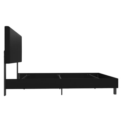 Twin Janford Upholstered Bed Black Faux Leather - Room & Joy 10 Twin Janford Upholstered Bed Black Faux Leather - Room & Joy - Image 8