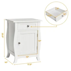 Tangkula 2PCS Wooden Accent End Table With Drawer Storage Floor Cabinet For Living Room, Bedroom, Hallway 13 Tangkula 2PCS Wooden Accent End Table With Drawer Storage Floor Cabinet For Living Room, Bedroom, Hallway -Nexera Furniture Store GUEST 0631119b 42f4 40c8 adae a87c2aaaddc5