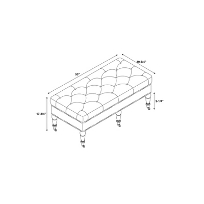 50" Isabelle Bench - Linon 9 50" Isabelle Bench - Linon - Image 7