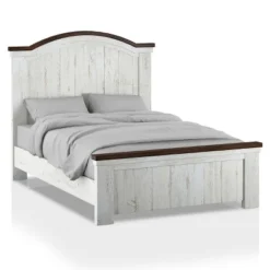 2pc Queen Willow Rustic Bedroom Set Distressed White/Walnut - HOMES: Inside + Out -Nexera Furniture Store GUEST 08a17036 555d 42b9 9a49 54a61a1e86f9