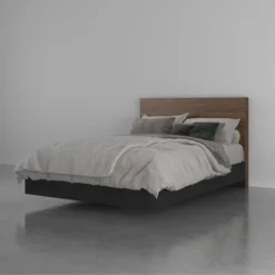 Solari Bed With Headboard Walnut/Black - Nexera -Nexera Furniture Store GUEST 08a51349 f22a 42ff 8a72 ada68409a509