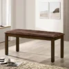 43" Coulter Padded Seat Bench Walnut/Brown - HOMES: Inside + Out