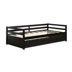 Costway Twin Size Trundle Daybed Wooden Slat Support Mattress Platform For Kids EspressoWhite -Nexera Furniture Store GUEST 09674cee 4942 43c8 b7ed 2d0a401ab113