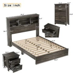4-Piece Bedroom Set, Wooden Queen Bed Frame With Storage Headboard, Charging Station, Nightstands & Dresser - ModernLuxe 25 4-Piece Bedroom Set, Wooden Queen Bed Frame With Storage Headboard, Charging Station, Nightstands & Dresser - ModernLuxe -Nexera Furniture Store GUEST 0ab4c590 209c 4c4e 8edd 45c089a51c2b