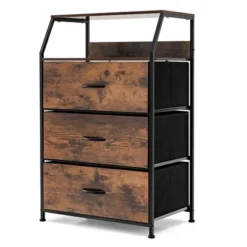 Costway 3 Drawer Dresser W/Top Shelf Storage Tower Cabinet For Bedroom Hallway Nursery -Nexera Furniture Store GUEST 0c037796 5474 40d0 86e3 be9a146f7885