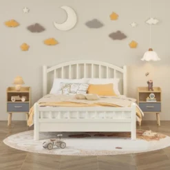 Kumasinova Wood Nightstand With Foldable Fabric Drawers,Night Stand With Double Storage,Bedside Table For Kids&Adults,Side Table For Bedroom -Nexera Furniture Store GUEST 0c898c02 cd79 4f54 963a c82a03871cb9