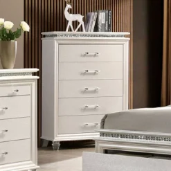 2pc Granite Nightstand And Chest Set Pearl White - HOMES: Inside + Out -Nexera Furniture Store GUEST 0cdfb9e9 8e38 41b9 be67 275caa77cd81