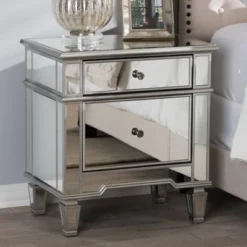 Sussie Hollywood Regency Glamour Style Mirrored 2 - Drawer Nightstand - Baxton Studio 14 Sussie Hollywood Regency Glamour Style Mirrored 2 - Drawer Nightstand - Baxton Studio -Nexera Furniture Store GUEST 0d6d95f6 0e0c 4502 a304 62e4d9699beb