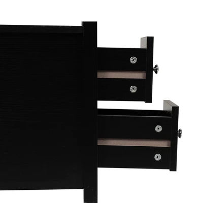 Resenkos End Table With Charging Station, Narrow Sofa Side Table, Wooden Nightstand, Bedroom Living Room Furniture, Black, Small Night Stands 11 Resenkos End Table With Charging Station, Narrow Sofa Side Table, Wooden Nightstand, Bedroom Living Room Furniture, Black, Small Night Stands - Image 9