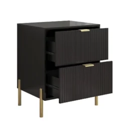 Festivo 5pc Modern Elegance Bedremm Chest And 2 Dressers And 2 Drawer Nightstands Set Black -Nexera Furniture Store GUEST 0eca3063 5172 4d3d 846f 50de043e04eb
