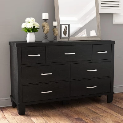 7-Drawer Modern Dresser With Metal Handles, Wooden Chest Of Drawers Organizer For Bedroom And Living Room Storage 10 7-Drawer Modern Dresser With Metal Handles, Wooden Chest Of Drawers Organizer For Bedroom And Living Room Storage - Image 8