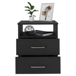 Kumasinova Modern Nightstand With Open Shelf,19.9" Wooden Night Stand With Drawers,Functional Bedside Table For Bedroom,Bedroom Furniture -Nexera Furniture Store GUEST 0f76ba7c 5c0c 4306 a147 169853edb793