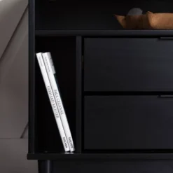 Mid-Century Modern Solid Wood 2 Drawer Nightstand - Saracina Home -Nexera Furniture Store GUEST 1065b1c3 bf86 49ff ab6f 0c13874f9766