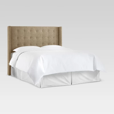 Nail Button Tufted Wingback Headboard - Skyline Furniture 3 Nail Button Tufted Wingback Headboard - Skyline Furniture