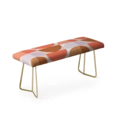 ThirtyOne Illustrations Bench Plum/Tangerine - Deny Designs