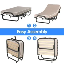 Costway Folding Rollaway Bed Extra Guest W/ Memory Foam Mattress -Nexera Furniture Store GUEST 1399e954 7b61 4e16 8765 7fb71bfb8dc0