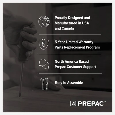 Prepac Rustic Ridge Farmhouse Bedside Nightstand With 3 Drawers 8 Prepac Rustic Ridge Farmhouse Bedside Nightstand With 3 Drawers - Image 6