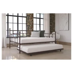 Milan Metal Daybed And Trundle - Room & Joy -Nexera Furniture Store GUEST 15347c0b 5fb7 4510 b0fb aa7b596e0aba