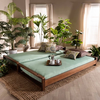 King Klara Wood Expandable Bed Frame Walnut - Baxton Studio 9 King Klara Wood Expandable Bed Frame Walnut - Baxton Studio - Image 7