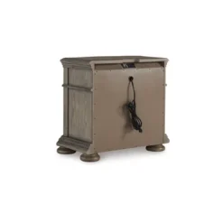 Signature Design By Ashley Ardenfield Three Drawer Night Stand With USB Ports, Light Brown -Nexera Furniture Store GUEST 17e73a4f 8352 48b1 b7da 07888d49e490