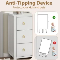 Garvee Modern Drawer Dresser, Freestanding Bedroom Chest Of Drawers, Wooden Storage Organizer For Nursery, Living Room, Closet, White -Nexera Furniture Store GUEST 1aa1e9d3 352a 4d9b 8f69 c424306501bb