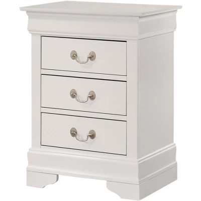 Passion Furniture Louis Philippe 3-Drawer Nightstand (29 In. H X 16 In. W X 21 In. D) 3 Passion Furniture Louis Philippe 3-Drawer Nightstand (29 In. H X 16 In. W X 21 In. D)