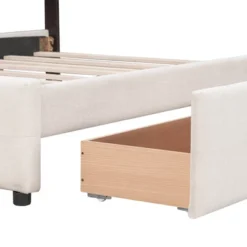 Upholstered Queen Size Platform Bed With Classic Headboard And 4 Drawers-ModernLuxe -Nexera Furniture Store GUEST 1d586253 6e1a 414d b9ae 235f363f0b6b