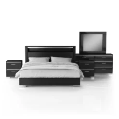 5pc Shorehaven Bedroom Set With 2 Nightstands Black/Chrome - MiBasics 15 5pc Shorehaven Bedroom Set With 2 Nightstands Black/Chrome - MiBasics -Nexera Furniture Store GUEST 1d901b6b 407a 4701 9a7a 8528b411762a