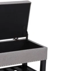 43" Riley Storage Ottoman Bench Dove Gray Linen Look Fabric - WyndenHall -Nexera Furniture Store GUEST 1e18d6cf fb79 4dd2 b42f a6bd6aeb6486