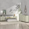 Festivo 4pc Contemporary Bedroom Chest Dresser And Nightstand Set Saw Cut Off-White: Includes Storage & Horizontal Dresser -Nexera Furniture Store GUEST 1e659bc7 27c3 44d3 afc3 8f06dc7b9950