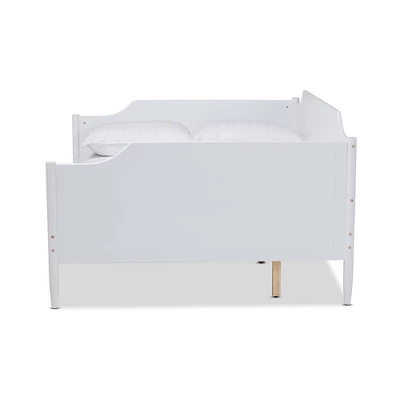Full Alya Traditional Wood Daybed White - Baxton Studio 3 Full Alya Traditional Wood Daybed White - Baxton Studio