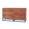 Wooden Dresser Or Display Unit With Metal Base Brown And Black - The Urban Port -Nexera Furniture Store GUEST 1f55312d 0945 4315 9b98 a59a735fc650