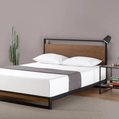 Suzanne Platform Bed With Headboard Black - Zinus 3 Suzanne Platform Bed With Headboard Black - Zinus