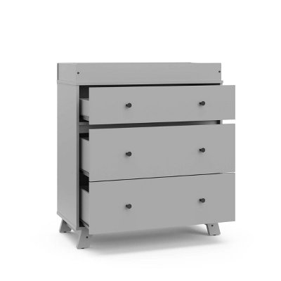 Storkcraft Beckett 3 Drawer Dresser With Changing Topper - Pebble Gray 8 Storkcraft Beckett 3 Drawer Dresser With Changing Topper - Pebble Gray - Image 6