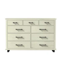 Festivo 4pc Contemporary Bedroom Chest Dresser And Nightstand Set Saw Cut Off-White: Includes Storage & Horizontal Dresser -Nexera Furniture Store GUEST 2089119e d278 4d8e b524 07949d322405 1