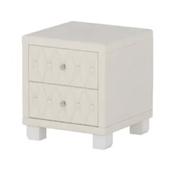 Kumasinova Velvet Modern Nightstand With Crystal Knobs,Night Stand With Drawers,Bedside Table With Button-Tufted,Nightstands For Bedroom -Nexera Furniture Store GUEST 21baa34e 30c0 42b8 8465 7d0a5e11dd6a