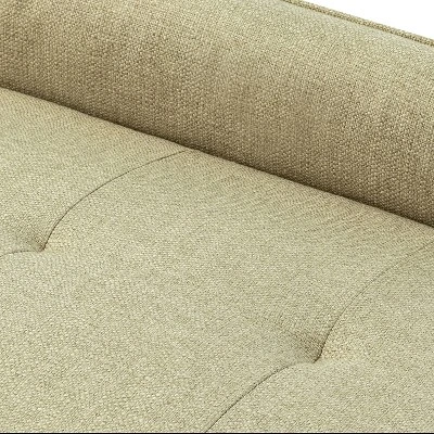 Emilio Modern 55.25" Wide Upholstered Low Back Bench With Sturdy Golden Metal Tapered Leg| ARTFUL LIVING DESIGN 9 Emilio Modern 55.25" Wide Upholstered Low Back Bench With Sturdy Golden Metal Tapered Leg| ARTFUL LIVING DESIGN - Image 7