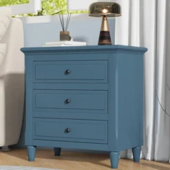 KTMBDW Night Stand, Large Nightstand With Drawers - Boho Bedside Table Narrow Side Table For Bedroom, Small Space -Nexera Furniture Store GUEST 222e9f2d 7412 472b b0a0 7f7d234cb825