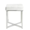 Julia Vanity Bench White/Chrome - Carolina Chair & Table -Nexera Furniture Store GUEST 23602280 1dba 4bbf bf5e f10a6a53428b