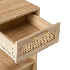 KWPZQEB 15.75" Rattan Nightstand, Bed Side Table With Drawer & Open Shelf, Modern Wooden Night Stand For Bedroom Living Room -Nexera Furniture Store GUEST 23f4f376 fbc9 46ce bb87 dd99be2b3a0f